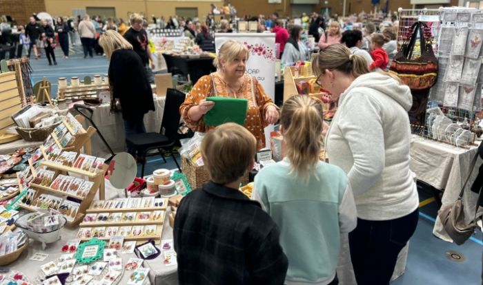 People at indoor market
