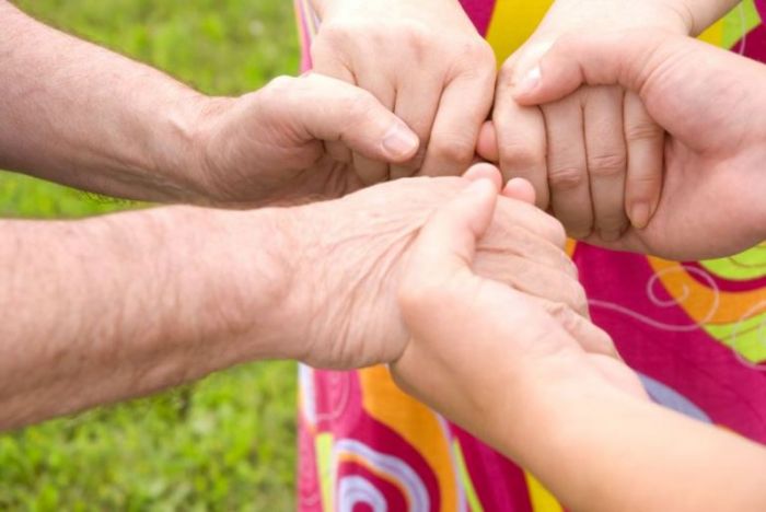 People holding hands