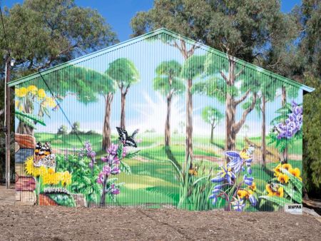 Nature mural on a building
