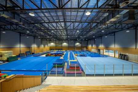 Sports hall with competition-grade gymnastics equipment